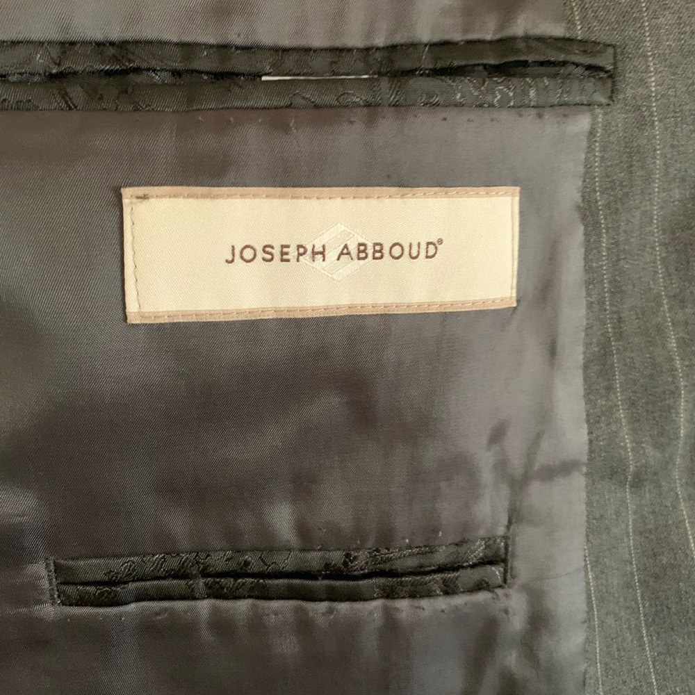 Joseph Abboud Grey Pinstripe Suit 54R